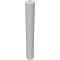 Barrier bollard | Steel tube  193 x 3.6 mm | stationary | for setting in concrete | hot-dip galvanized | total length: 1500 mm | with steel cap for bolting